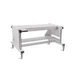 6' Universal Hydraulic Base Stand with Casters, Optic White 230V US
